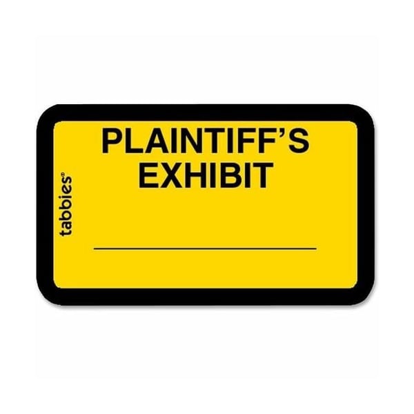 Tabbies LEGAL EXHIBIT LABELS, PLAINTIFFft Sin, 252PK TAB58094 - main